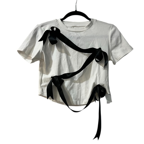 Madonna & Co 3D Bow Crop Top Size Large NWT Sold at Bloomingdale’s - Picture 1 of 9